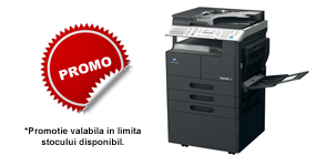 Set multifunctional laser alb-negru Konica Minolta Bizhub 215 + Capac automat DF-625 + Duplex AD-509 + Kit montaj duplex MK-733 + Placa de retea NC-507, A3